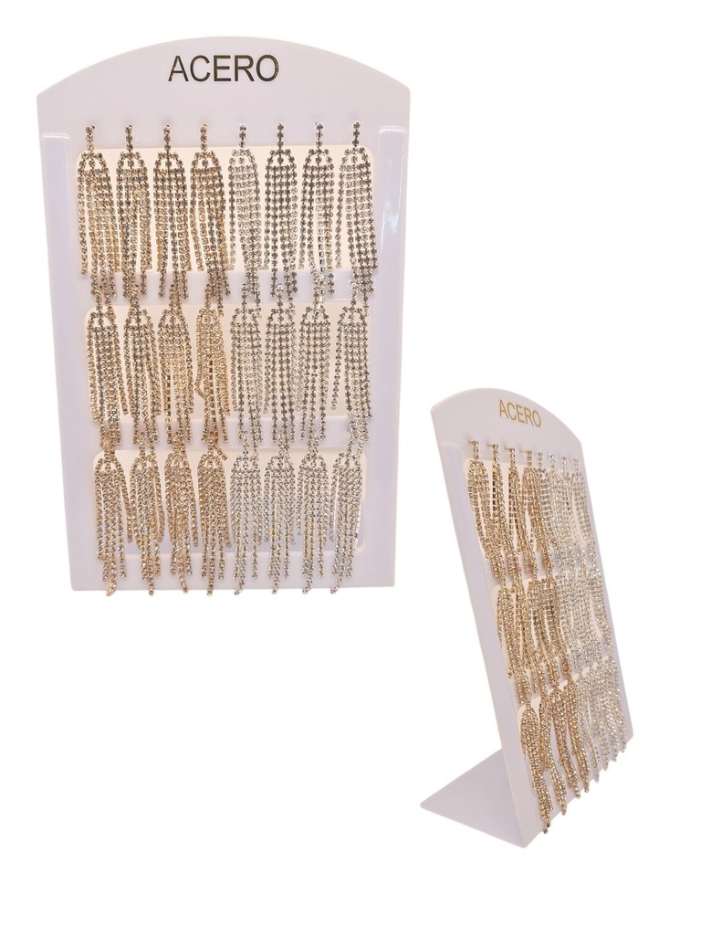 Pendientes de flecos en acero 12 piezas - Bisutería y accesorios