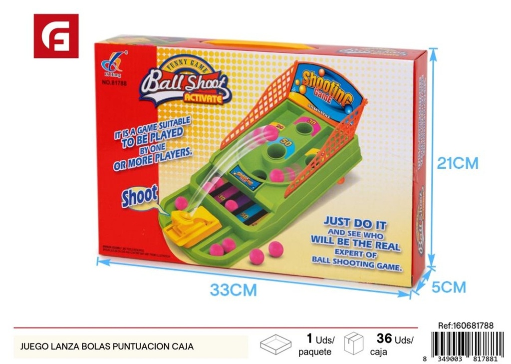Juego de lanzamiento de pelotas con puntuación en caja - Juguetes de mesa