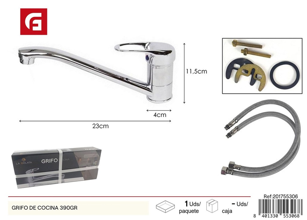 Grifo de cocina 390 g - Accesorios de fontanería y grifos