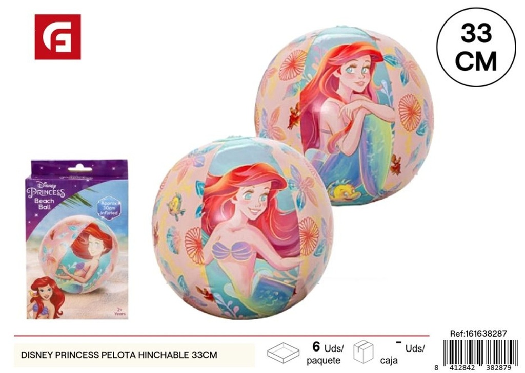 Bola hinchable Disney Princess 33 cm - Productos de verano y entretenimiento
