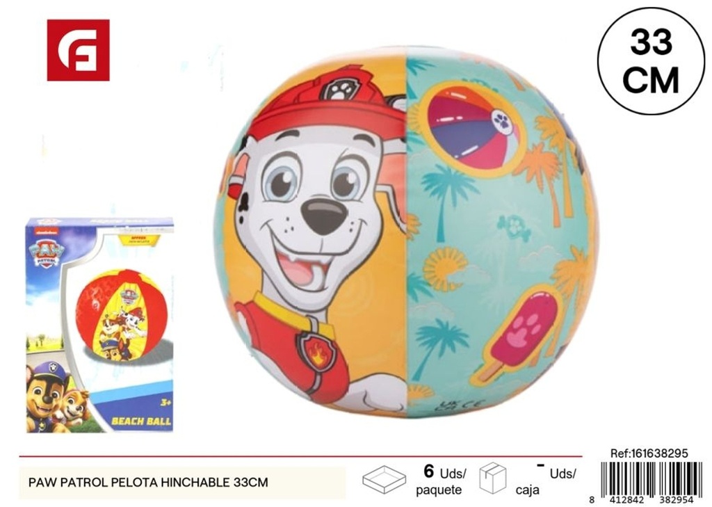 Bola hinchable Paw Patrol 33 cm - Productos de verano y entretenimiento