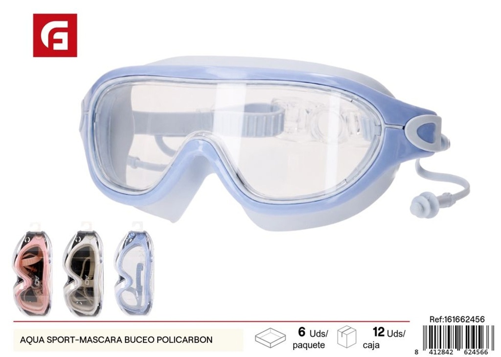 Máscara de buceo Aqua Sport de policarbonato - Equipos de natación y verano