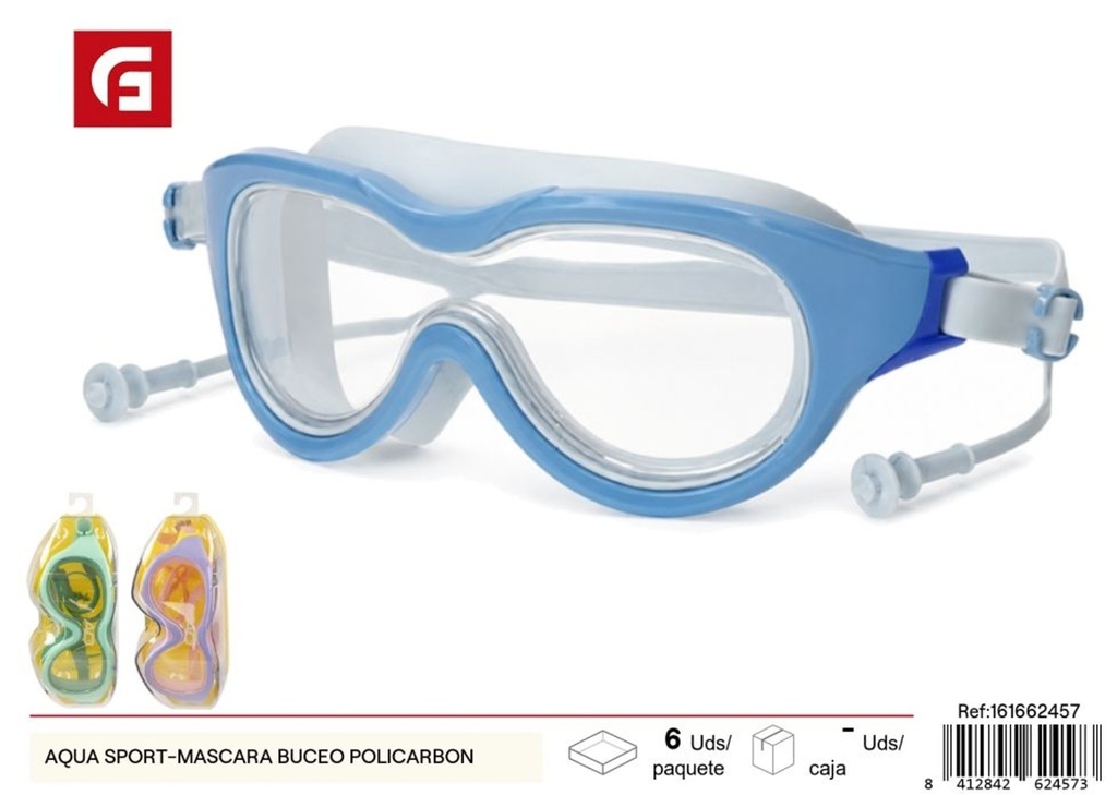 Máscara de buceo Aqua Sport de policarbonato - Equipos de natación y verano