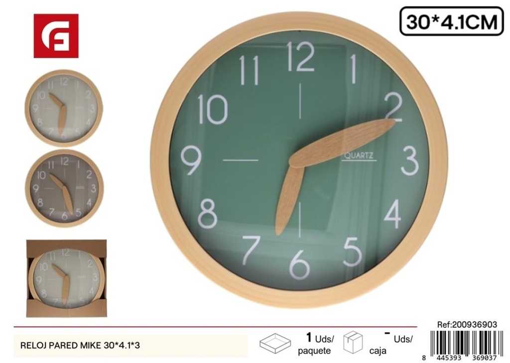Reloj de pared Mike 30x4.1x3cm - Decoración del hogar