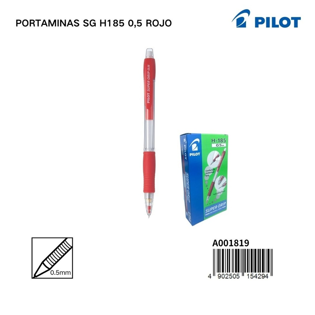 Portaminas Pilot SG H185 0.5 mm color rojo - Papelería y artículos de escritura
