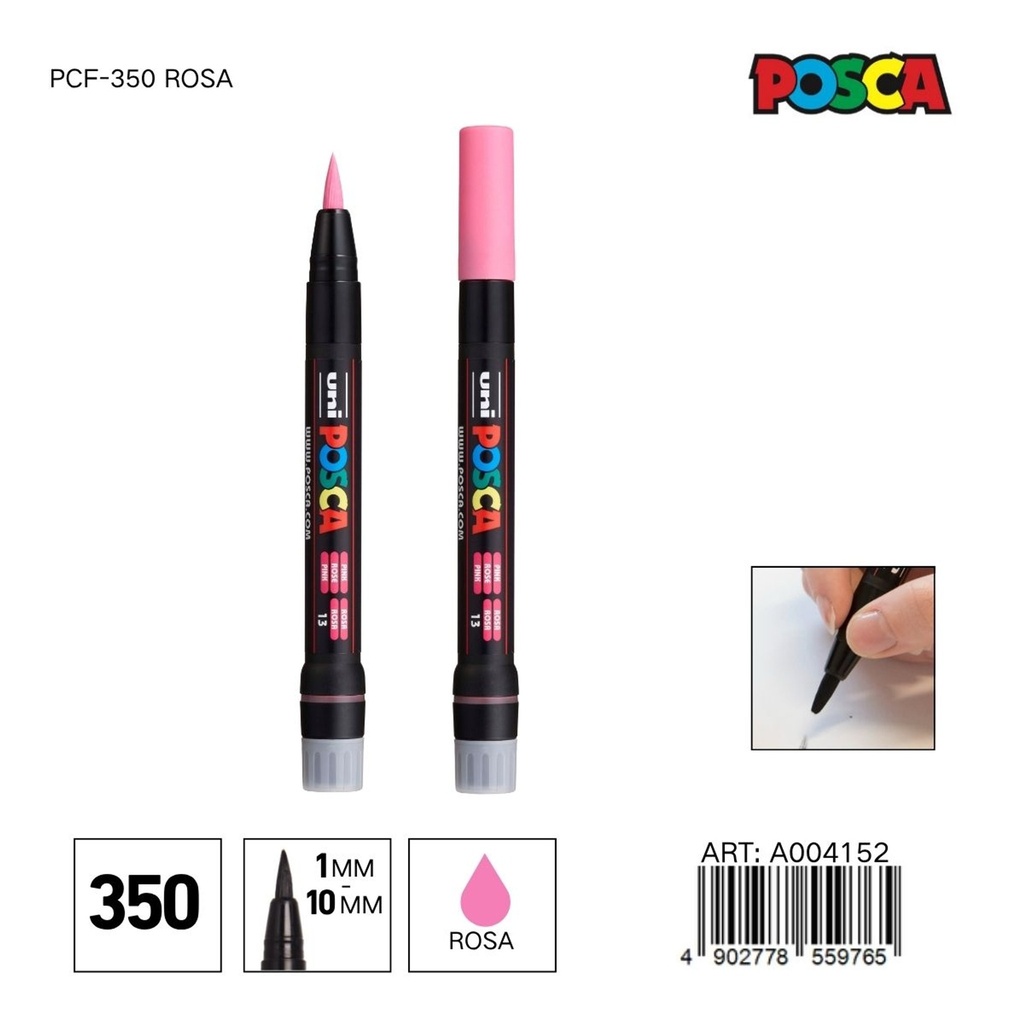 Marcador POSCA de punta suave 0.1mm-10mm PCF-350 Rosa - Material de oficina