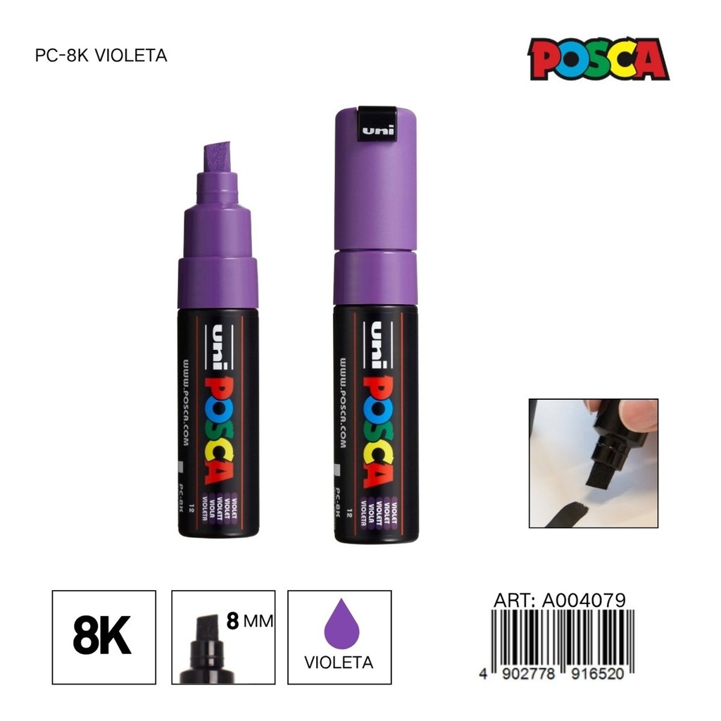 Marcador POSCA 8mm PC-8K Violeta - Material de oficina