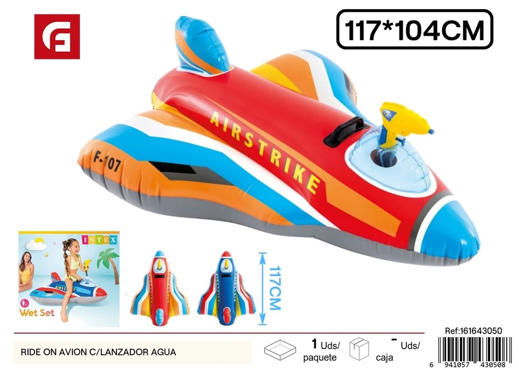 Juguete inflable de agua Avión con lanzador - Juguetes de verano