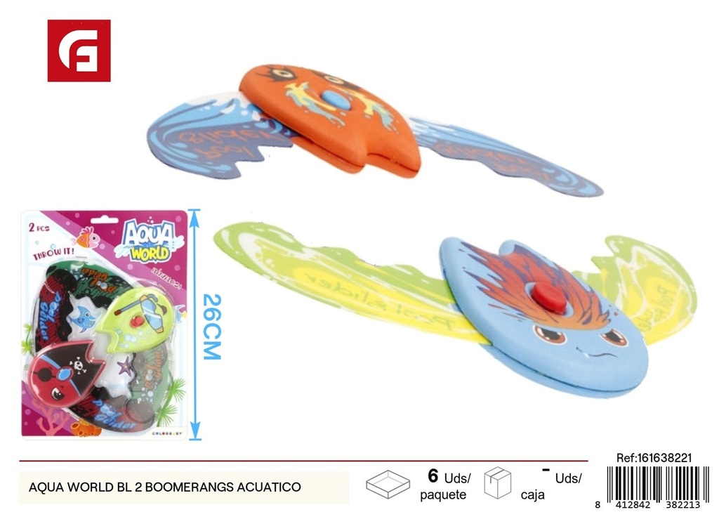 Aqua World BL 2 boomerangs acuáticos - Juguetes de verano