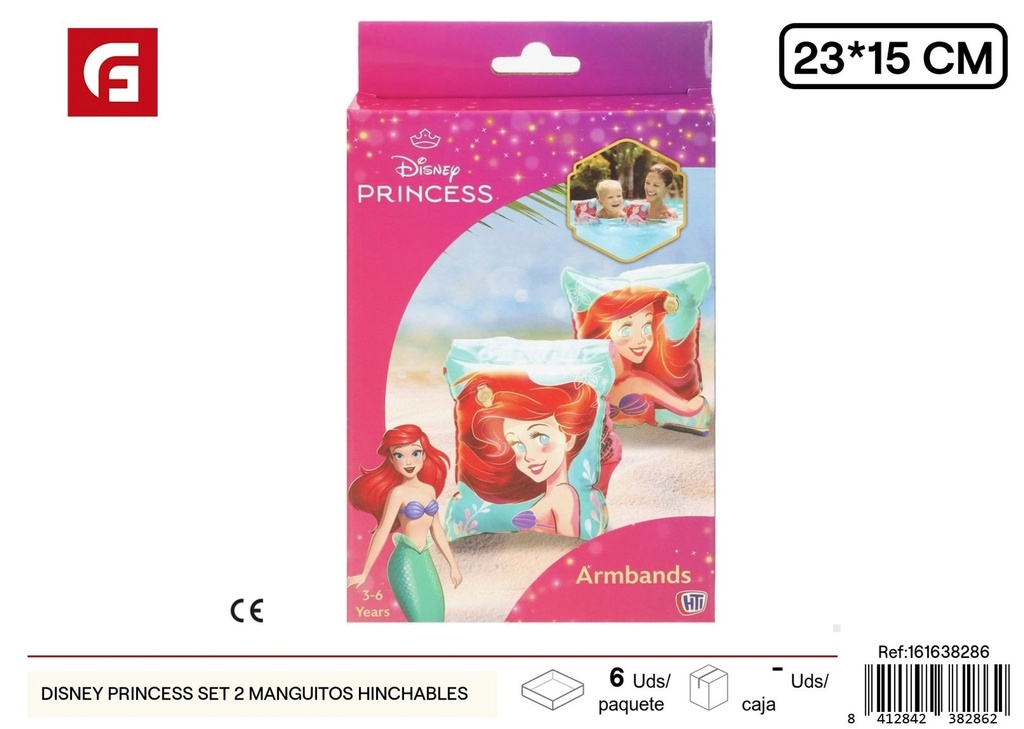 Disney Princess set de 2 manguitos inflables - Juguetes de verano