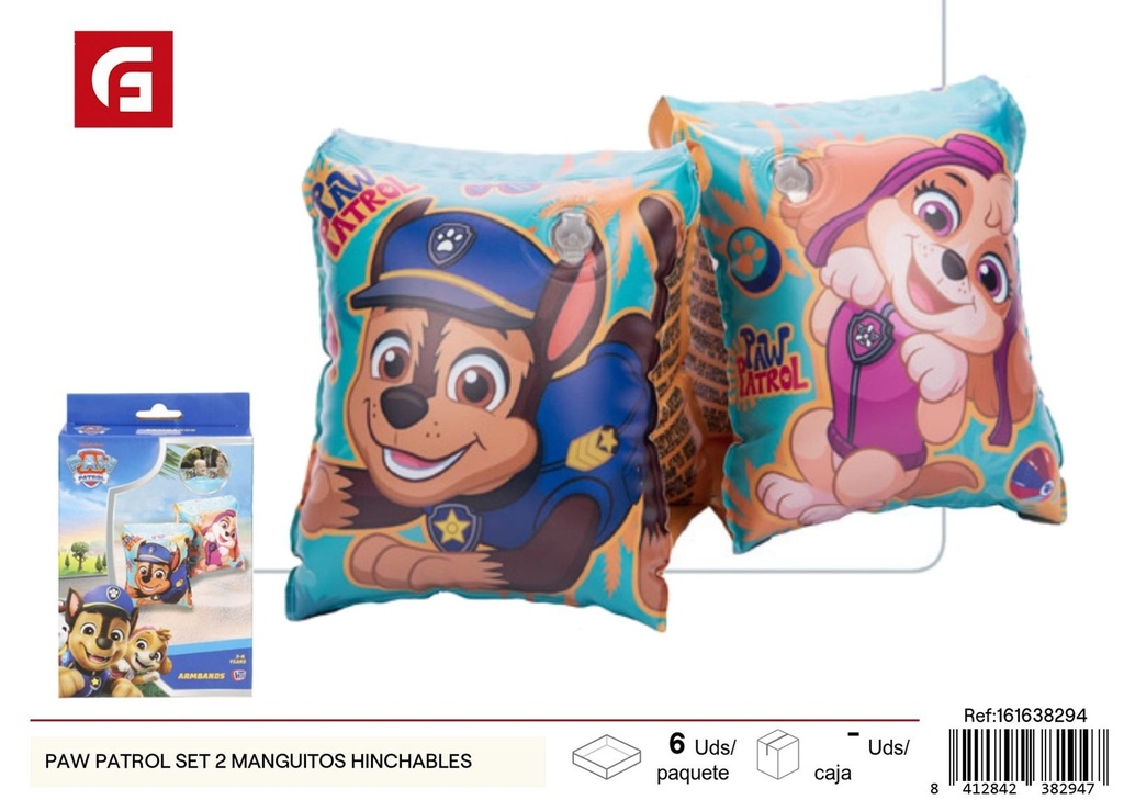 Paw Patrol set de 2 manguitos inflables - Juguetes de verano