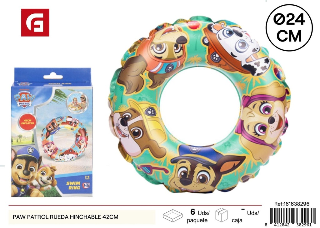 Paw Patrol rueda inflable 42CM - Juguetes de verano