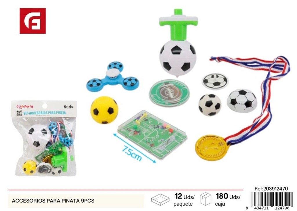 Kit grande de 9pcs para piñata con accesorios - Artículos de fiesta y juguetes