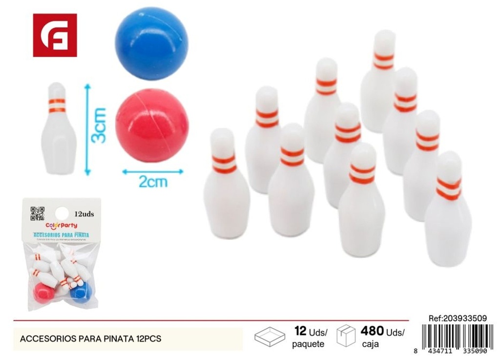 Kit de bolos para piñata 12pcs - Artículos de fiesta y juguetes