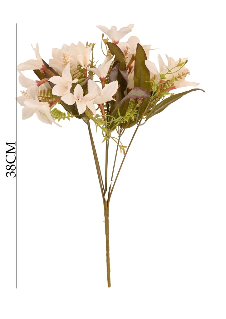 Ramo de flores artificiales de lirios en tonos otoñales - Decoración floral