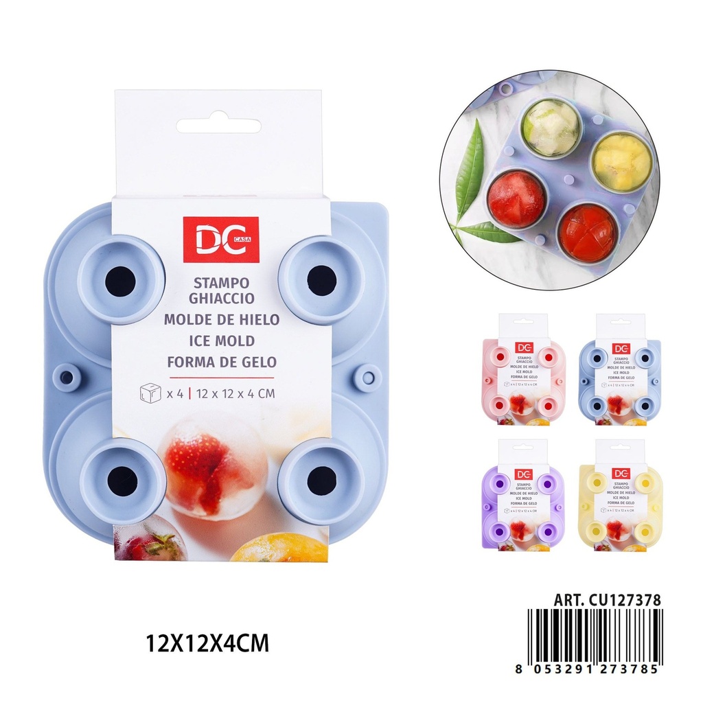 Molde de silicona para hielo cuadrado 12x12x4 cm - Utensilios de cocina y moldes para hielo