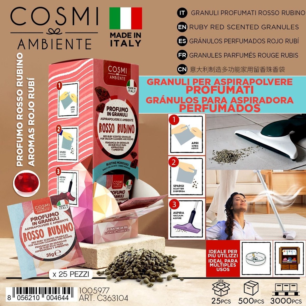 Gránulos perfumados COSMI rojo rubí - Aromatizantes