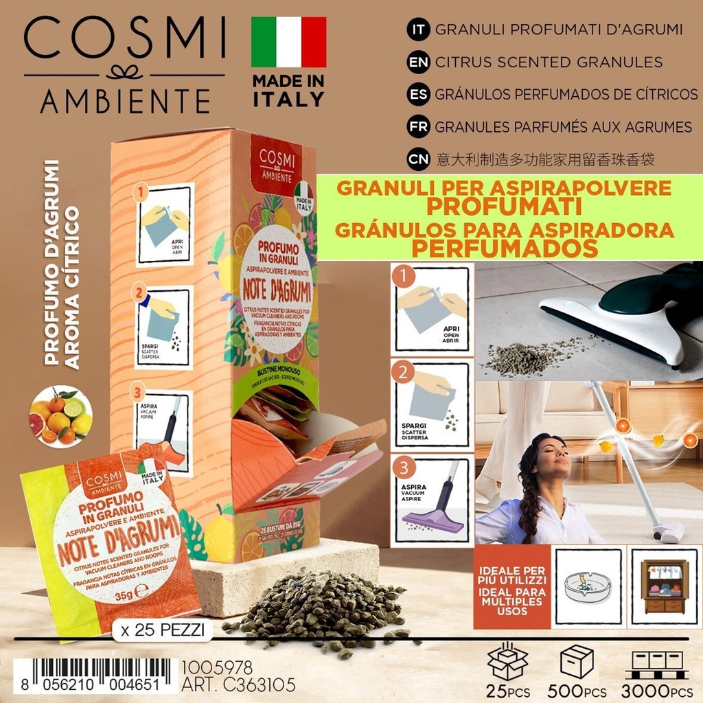 Gránulos perfumados COSMI con notas de cítricos - Aromatizantes