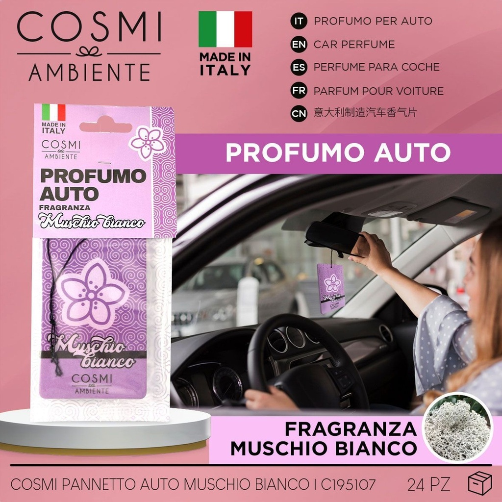 Aromatizador para auto rectangular musgo 