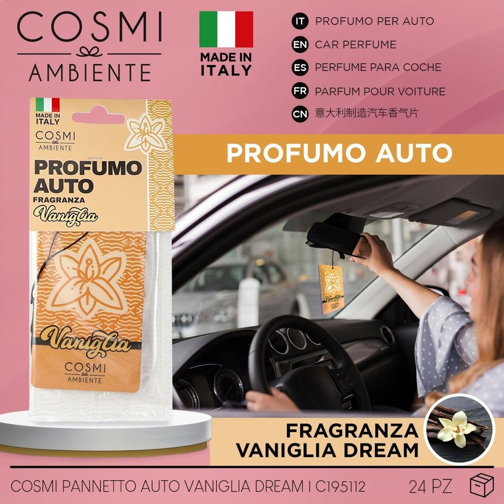 Aromatizador para auto rectangular vainilla sueño 