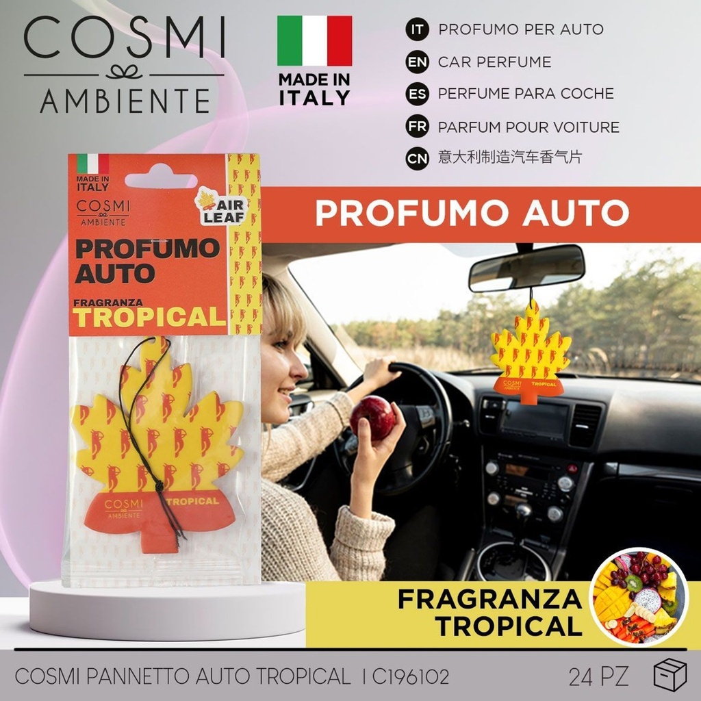 Aromatizador para auto aroma tropical 