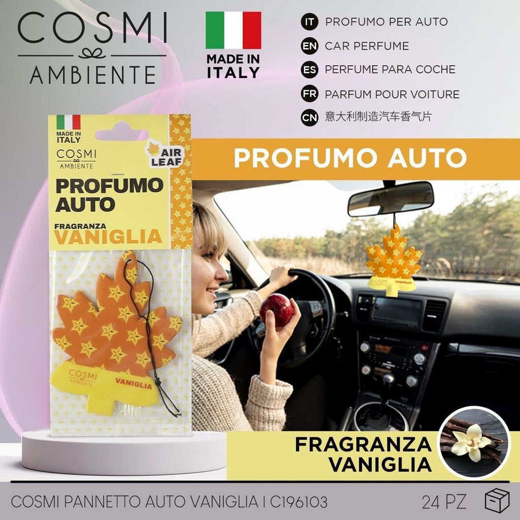 Aromatizador para auto aroma vainilla 