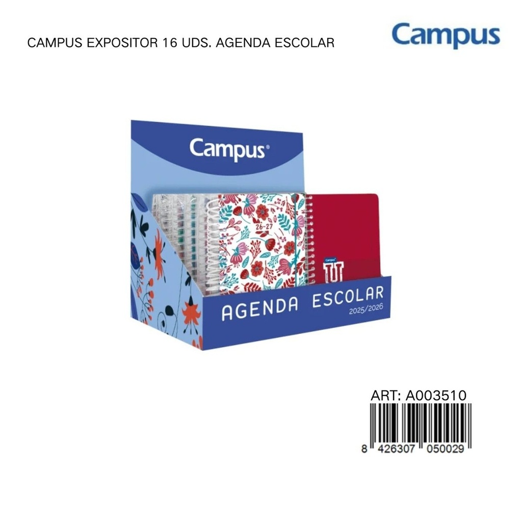 Agenda escolar A5 Campus 2026 - Papelería y material escolar