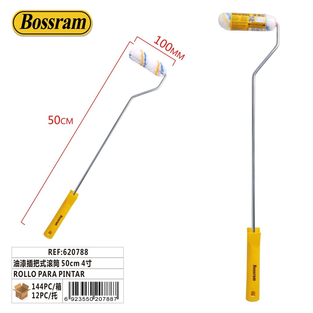 Rodillo para pintar 50cm 4 pulgadas para paredes y techos