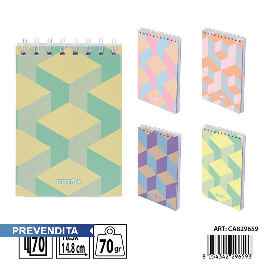 Bloque espiral A6 horizontal 70g 70FF - Papelería y cuadernos
