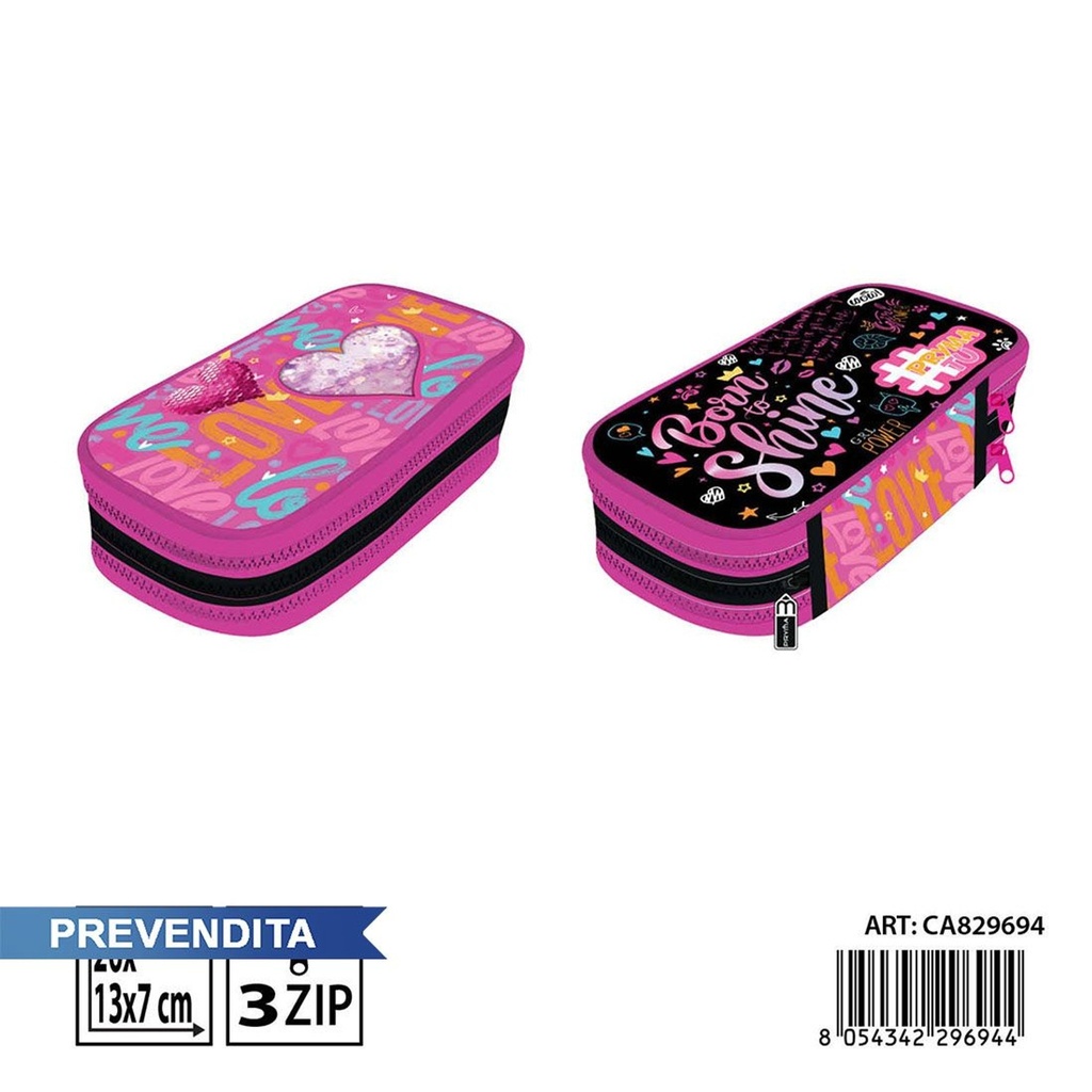 Estuche de 3 capas 20x13x7 cm - Accesorios para niños