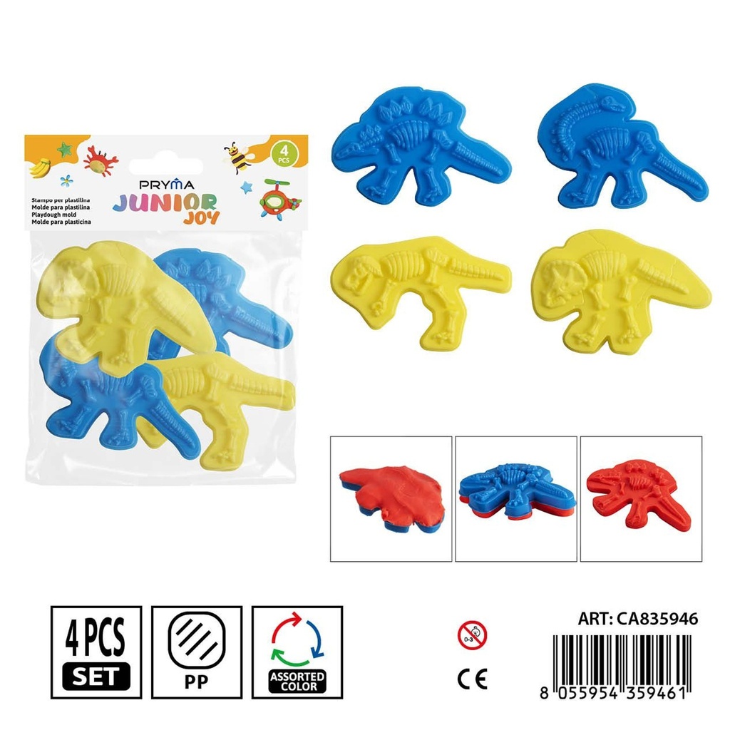 Molde para plastilina 4 piezas 11 cm - Manualidades y accesorios creativos