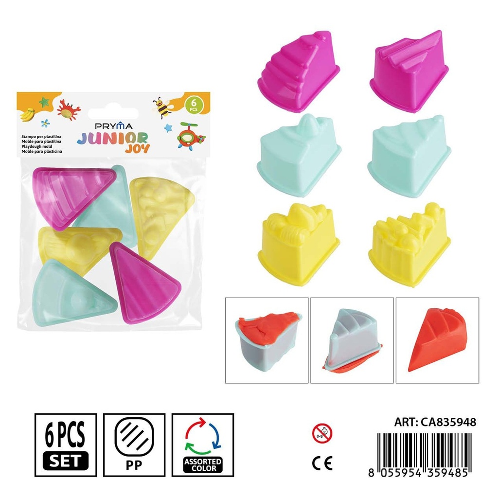 Molde para plastilina 6 piezas 6 cm - Manualidades y accesorios creativos