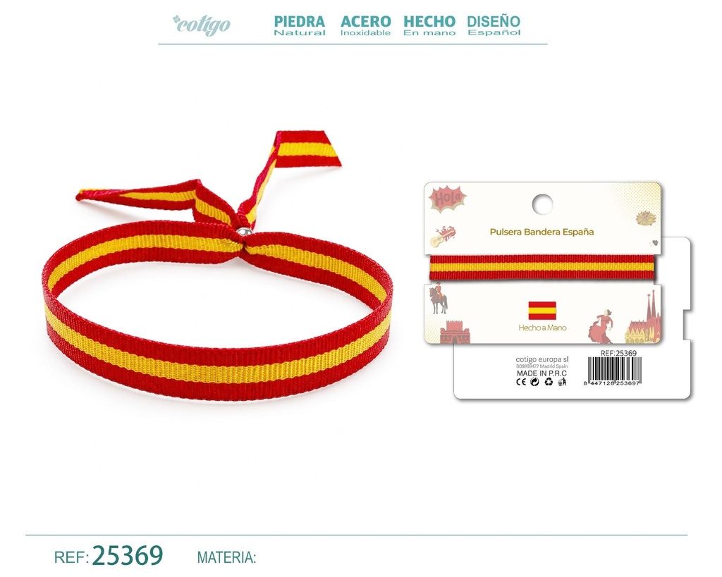 Pulsera con bandera de España - Bisutería y accesorios