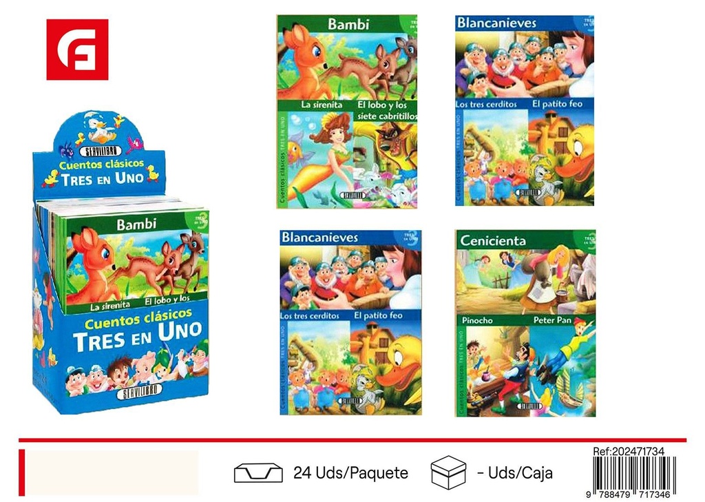 Cuentos clásicos 3 en 1 - Libros de cuentos y literatura infantil