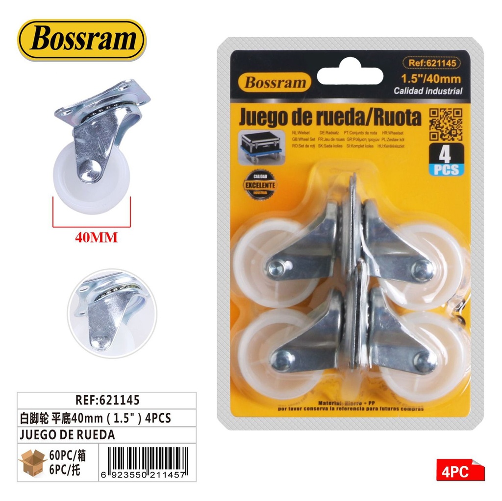 Juego de ruedas 40mm 4pcs para muebles