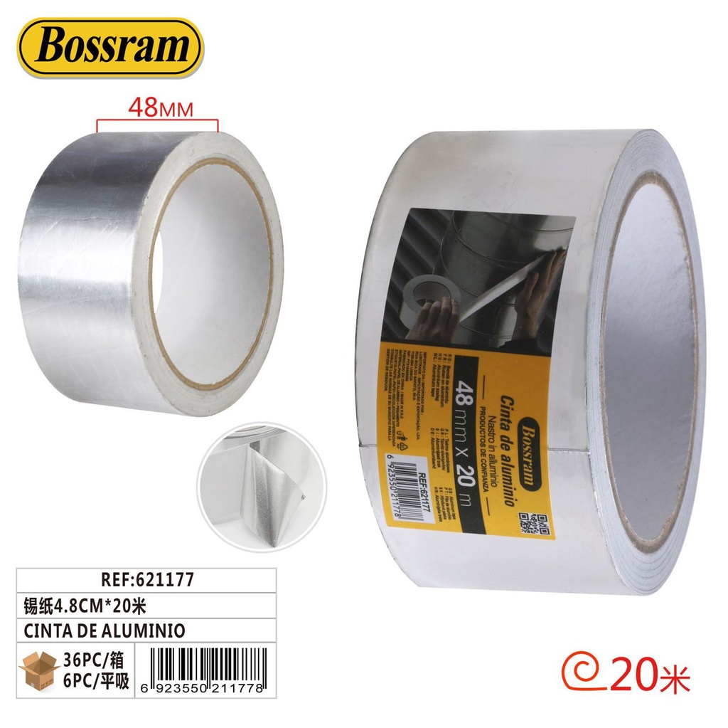 Cinta de aluminio 4.8cm x 20m