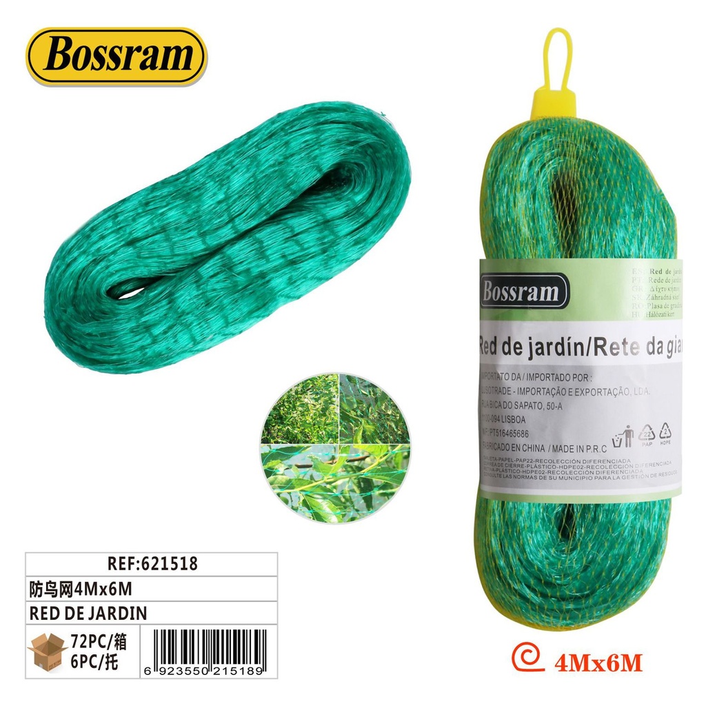 Red de jardín 4Mx6M para protección contra aves