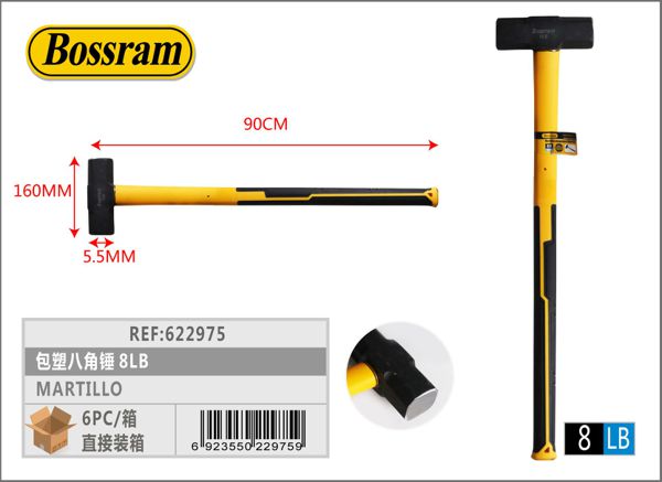 Martillo de 8 libras con mango recubierto