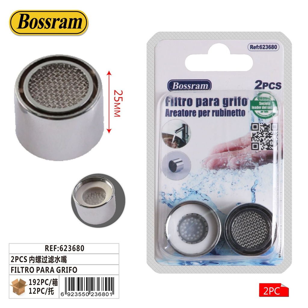 Filtro para grifo de agua 2pcs interno para sanitarios