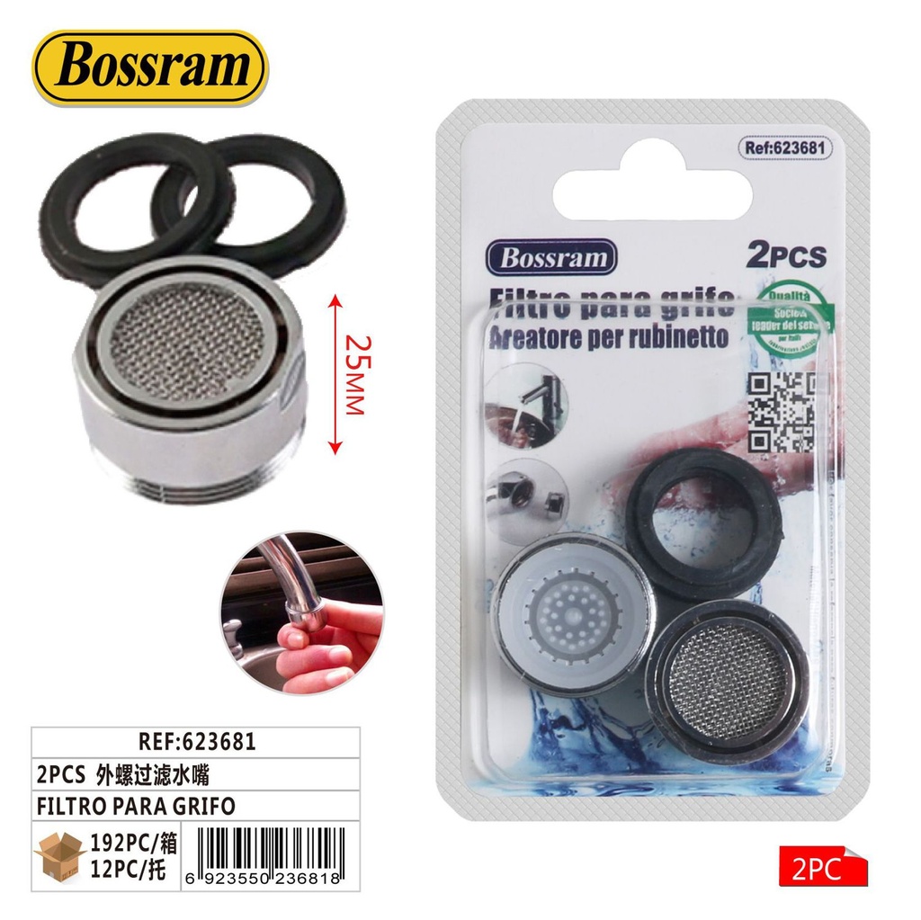 Filtro para grifo 2pcs para baño y cocina