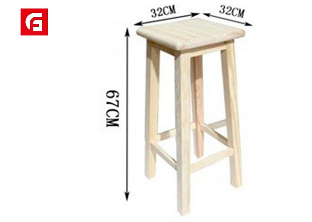 Banco bar cuadrado 32*32*67 cm - Muebles de hogar