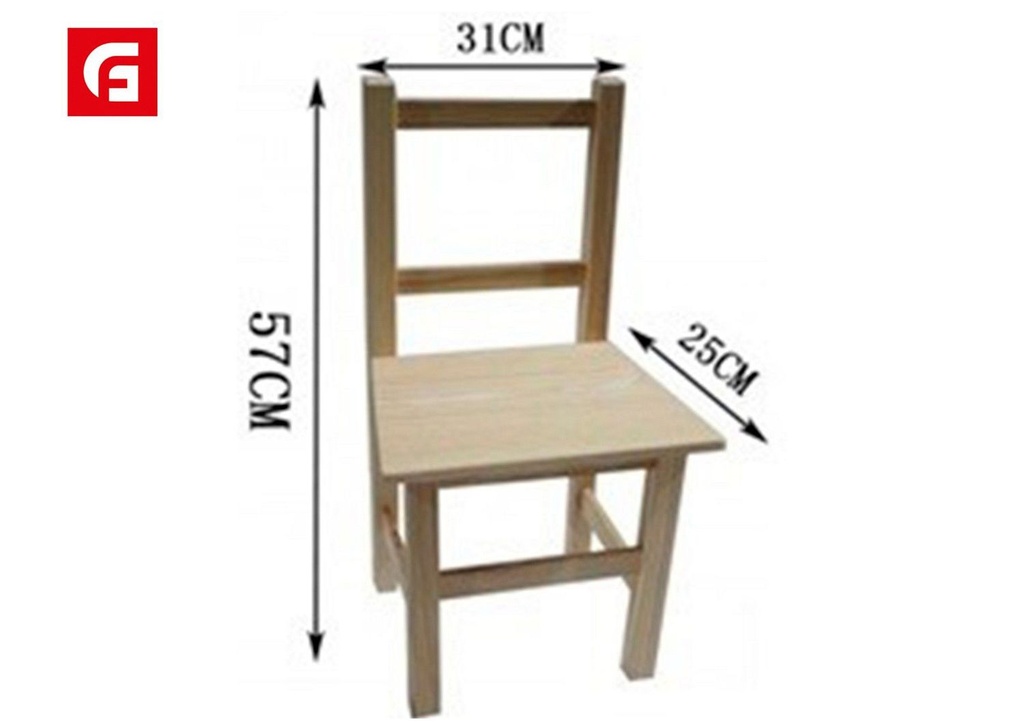 Silla de madera para niños N2 25x31x57cm para muebles