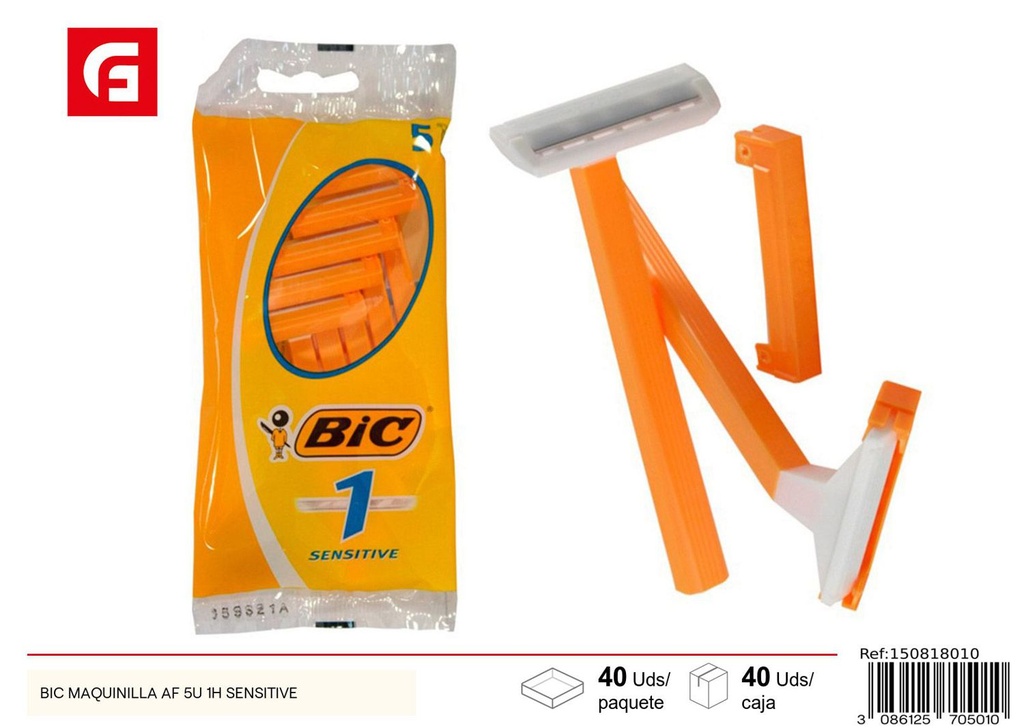 Maquinilla de afeitar BIC sensitive 5U para hombres