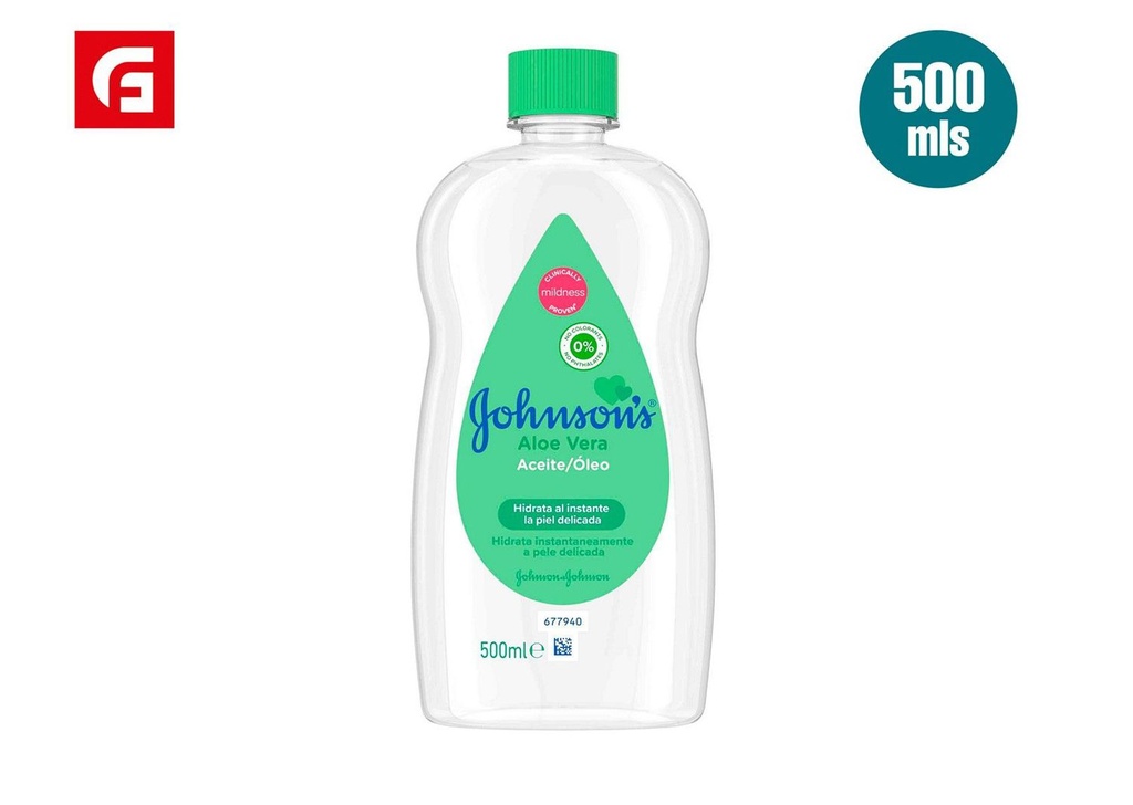 Aceite de bebé Johnson 500ml con aloe vera para cuidado personal