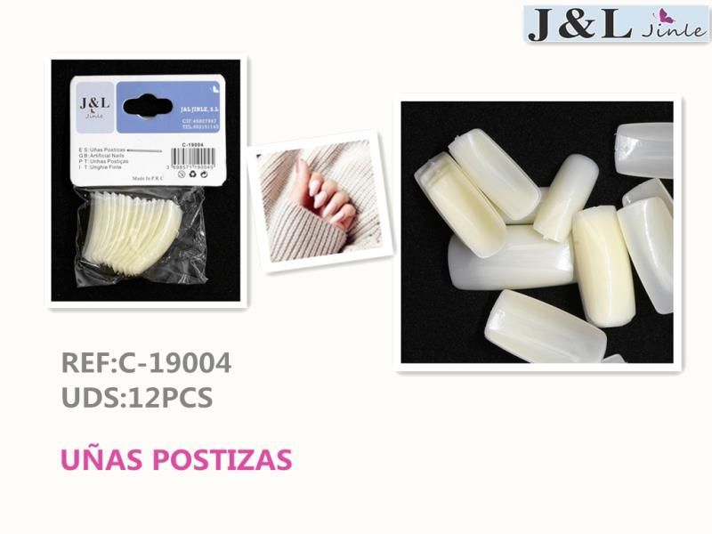 Uñas postizas naturales 20pcs para manicura