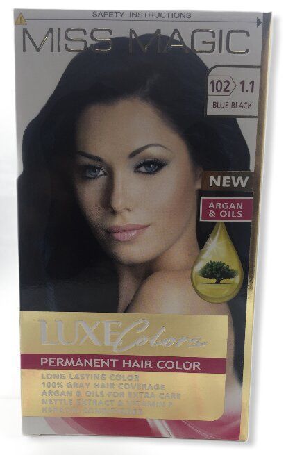 Tinte Miss Magic 1.1 N102 negro azul para cabello