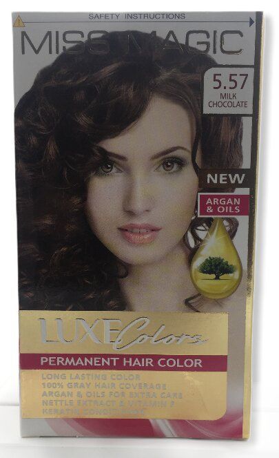 Tinte para cabello Miss Magic 5.57 chocolate con leche