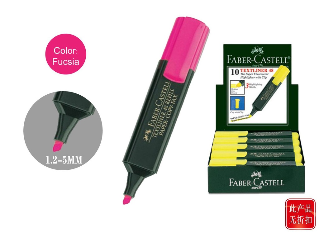 Marcador textliner rosa 48-22 - Papelería