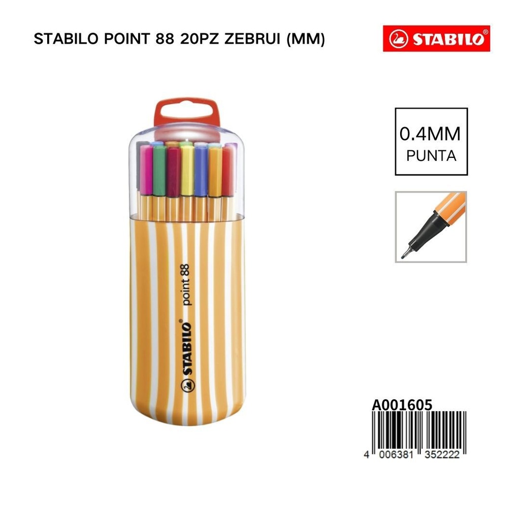 Stabilo point 88 20pz rotuladores de 0.4mm