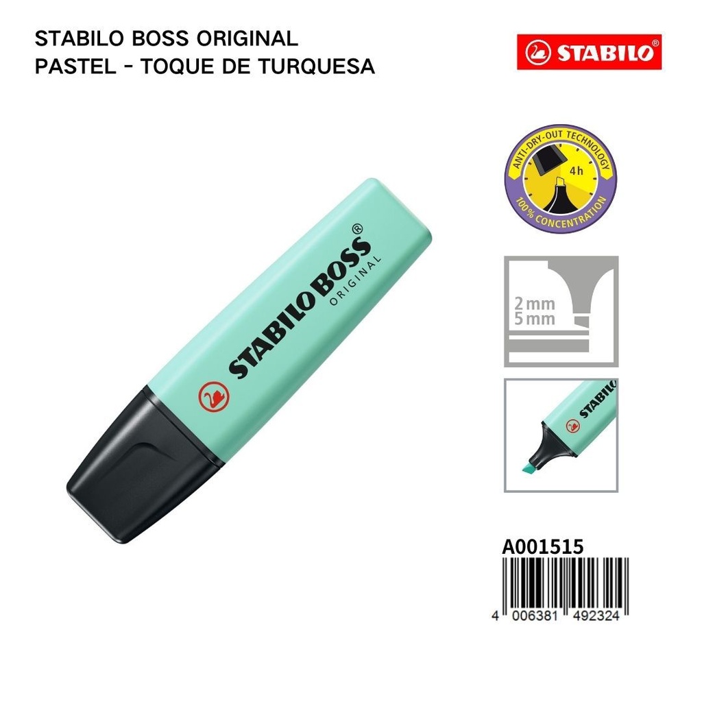 Subrayador STABILO de 2/5mm color crema amarillento - Papelería